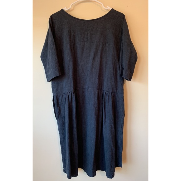 Obus heavy linen Augusta button down smock dress - Picture 3 of 6
